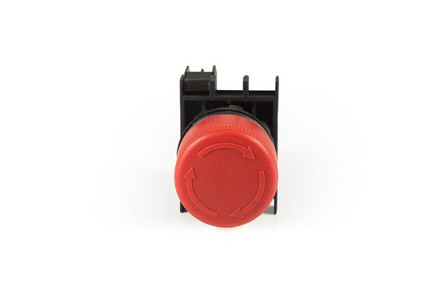 B Serisi Plastik 1NC Acil Stop 30 mm Çevirmeli Kırmızı 22 mm Buton